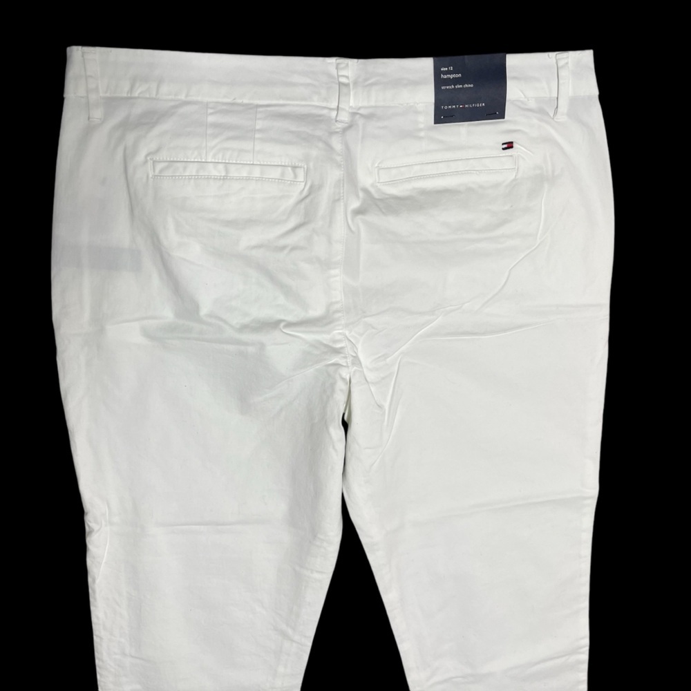 Tommy Hilfiger Women’s White 12 Hampton Heritage Stretch Slim Cuffed Crop NWT*** - Picture 5 of 16